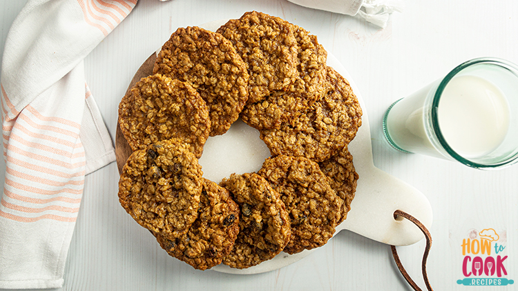 Homemade oatmeal raisin cookie